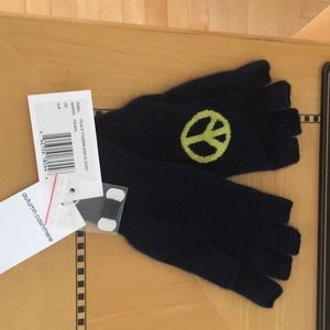 NWT Autumn Cashmere Fingerless Gloves - Navy Blue